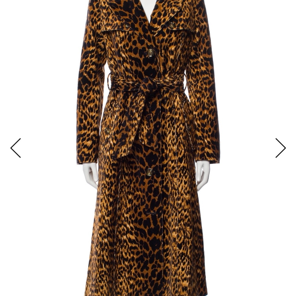 NWT CARA CARA Leopard Print Karli trench COAT